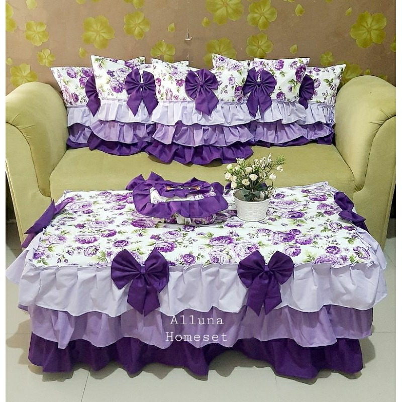SET SARUNG BANTAL SOFA ,TAPLAK MEJA