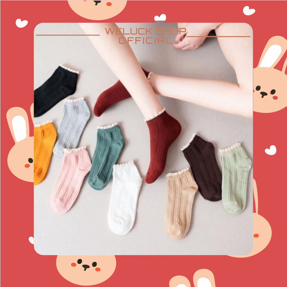 Kaos Kaki KS06 Kaos kaki Wanita Motif Renda Semata Kaki