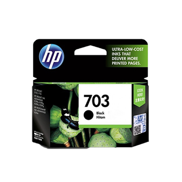 Cartridge HP 703 Tinta Printer Ink Black Hitam Original Produk