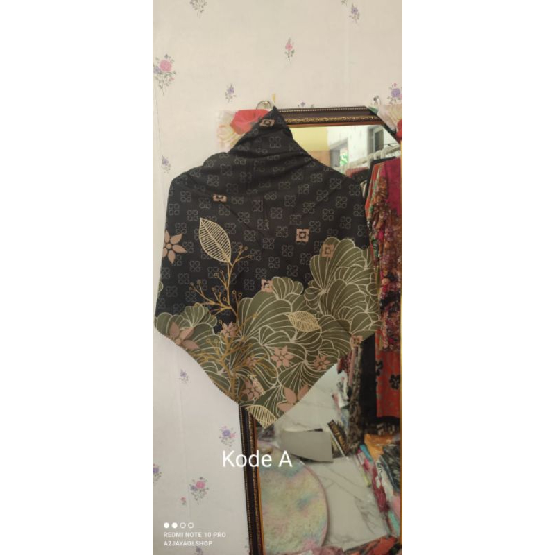 segi empat oskara syar'i motif black edition azarap