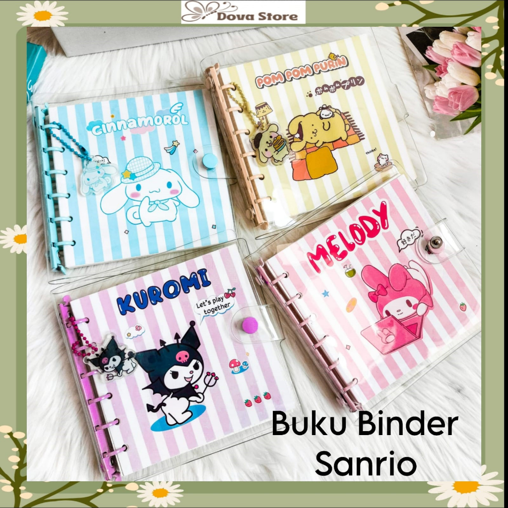 

BUKU CATATAN MINI BUKU BINDER SANRIO BUKU DENGAN COVER KARAKTER SANRIO
