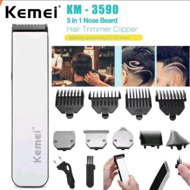 MESIN CUKUR KEMEI KM-3590 MESIN CUKUR JENGGOT KUMIS SERBAGUNA