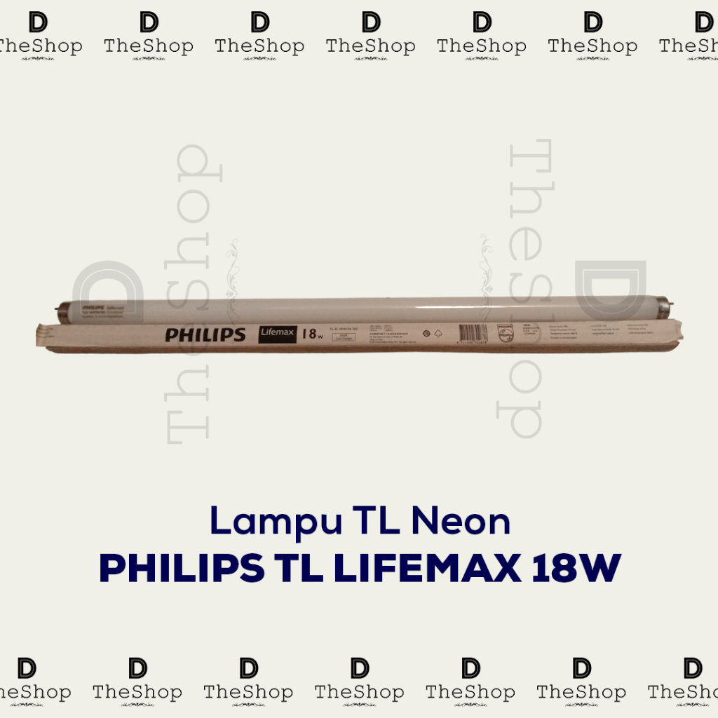 Lampu Bohlam TL Panjang Philips TLD Lifemax Cool Daylight 18 20 Watt