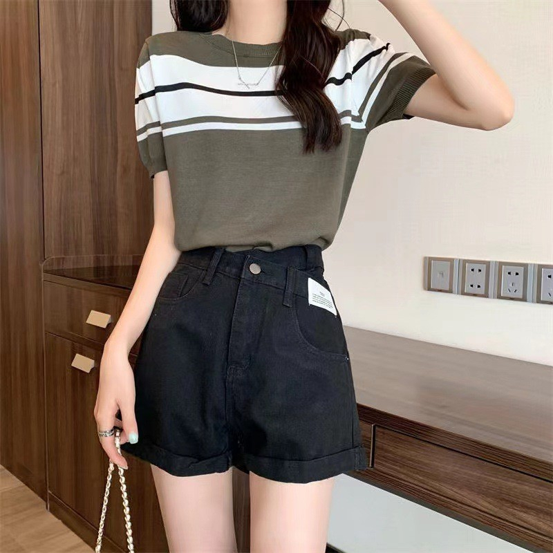 【Premium】Korean Short Sleeve Women T-shirt / Kaos Wanita Lengan Pendek 2836