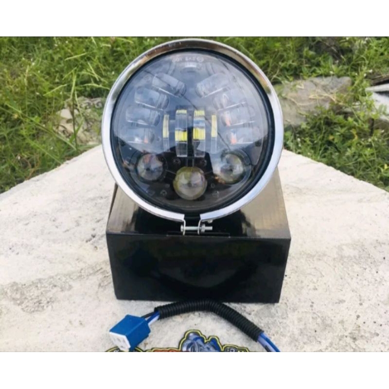 daymeker 5,75 in 16 led set breket set batok L2G lampu daymeker  pnp GL TIGER MP CB