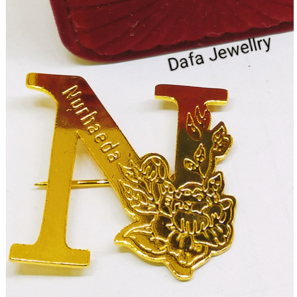 Bros Nama & Huruf A Sampai Z Lapis Emas