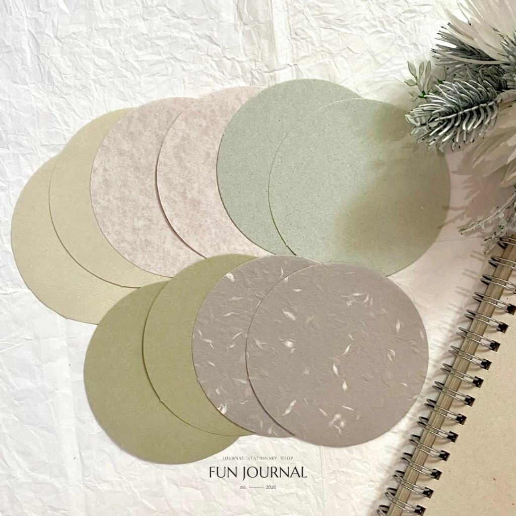 

MULTI-MATERIAL SPECIAL ROUND PAPER PACK UNTUK JOURNAL JURNAL PLANNING PLANNER SCRAPBOOK DIY BUJO