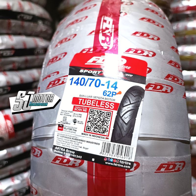 Ban Luar FDR - SPORT XR EVO 140/70 - 14 Tubeless Ban Belakang AEROX