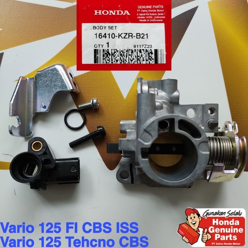 16410KZRB21 Throttle Body ( Body Set Only) Sensor TPS Vario 125 ISS Techno Lama 2013-2015 Ori Honda 