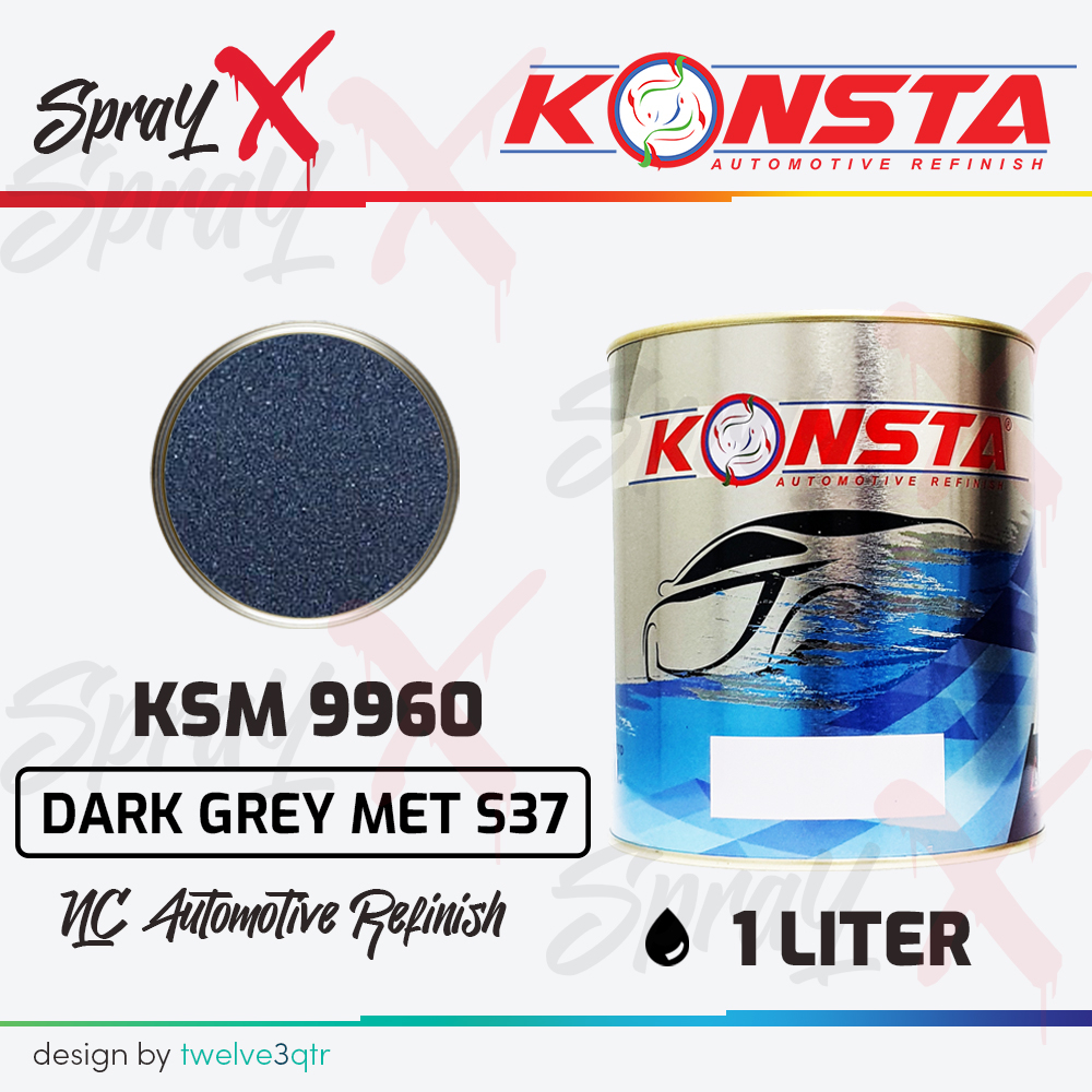 KONSTA NC METALLIC DARK GREY METALLIC S37 9960 / ABU TUA METALIK AVANZA #9960 1 LITER - CAT DUCO