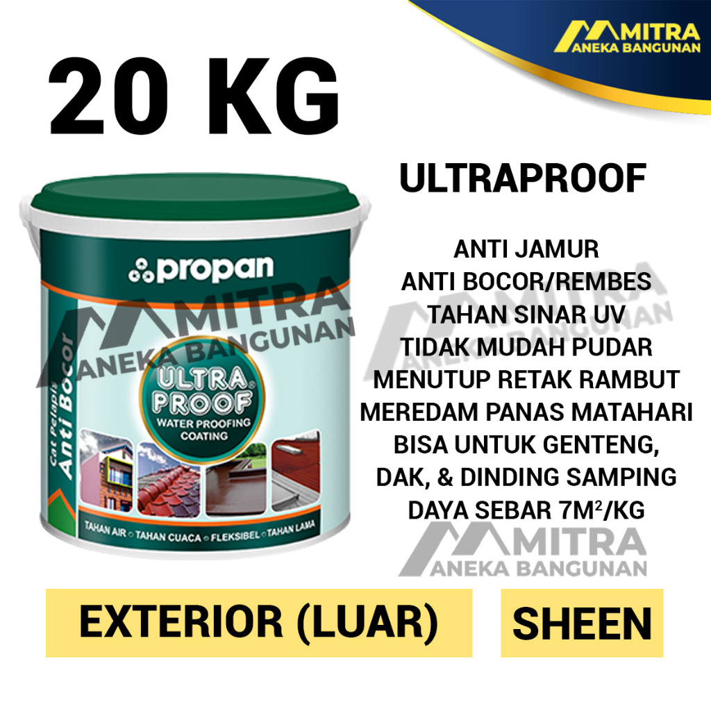 Podomoro Tok Tok Cat Tembok Waterproof Ultraproof Propan 20 Kg Pail / Custom Warna Tinting / Anti
