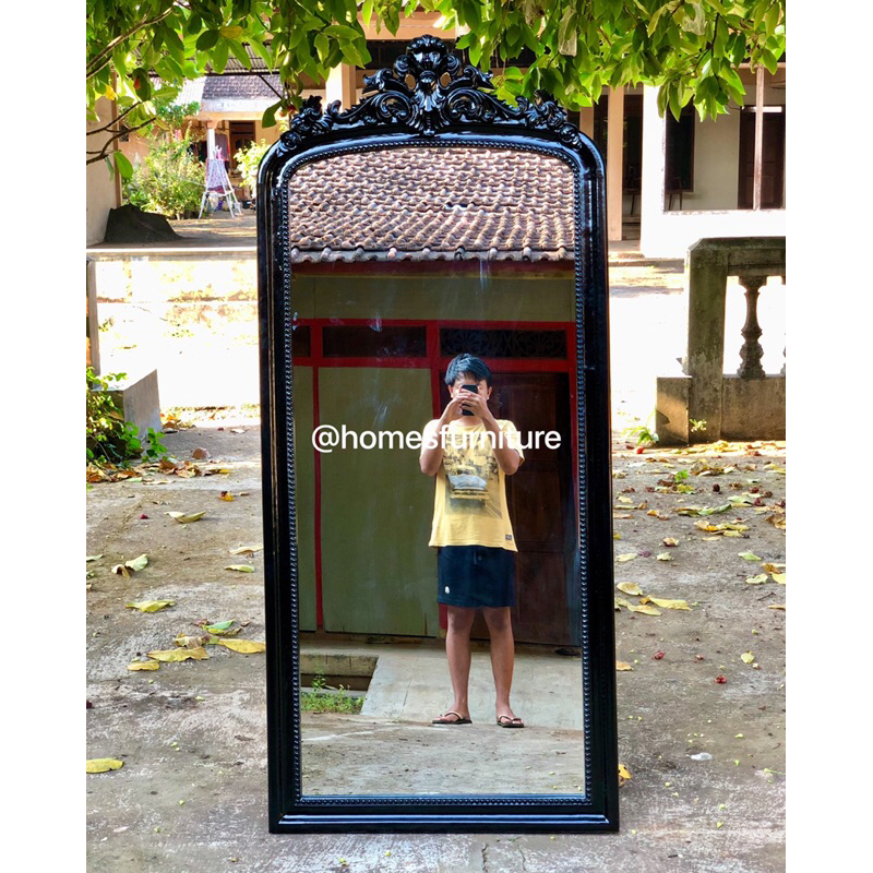 standing mirror full body 90x200 mahogani wood
