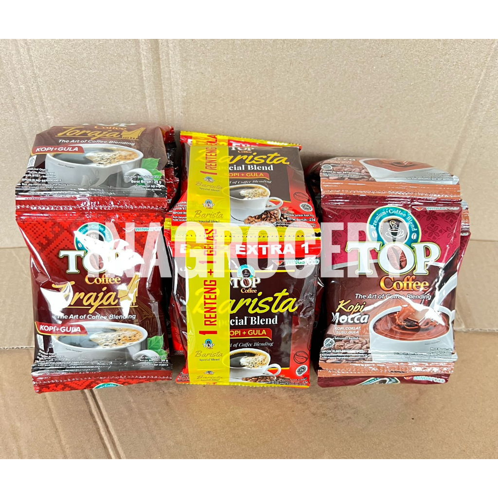 

TOP COFFEE TORAJA KOPI + GULA RENCENG ISI 10PCS