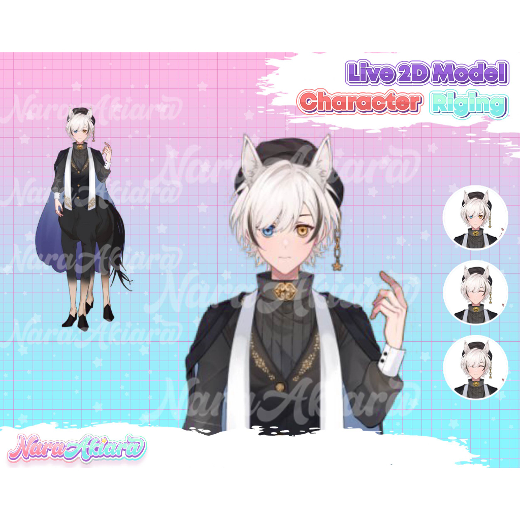 Jadikan Streaming Anda Lebih Menarik dengan Karakter Anime Live2D Vtuber Siap Pakai, Komisi Live2D, 