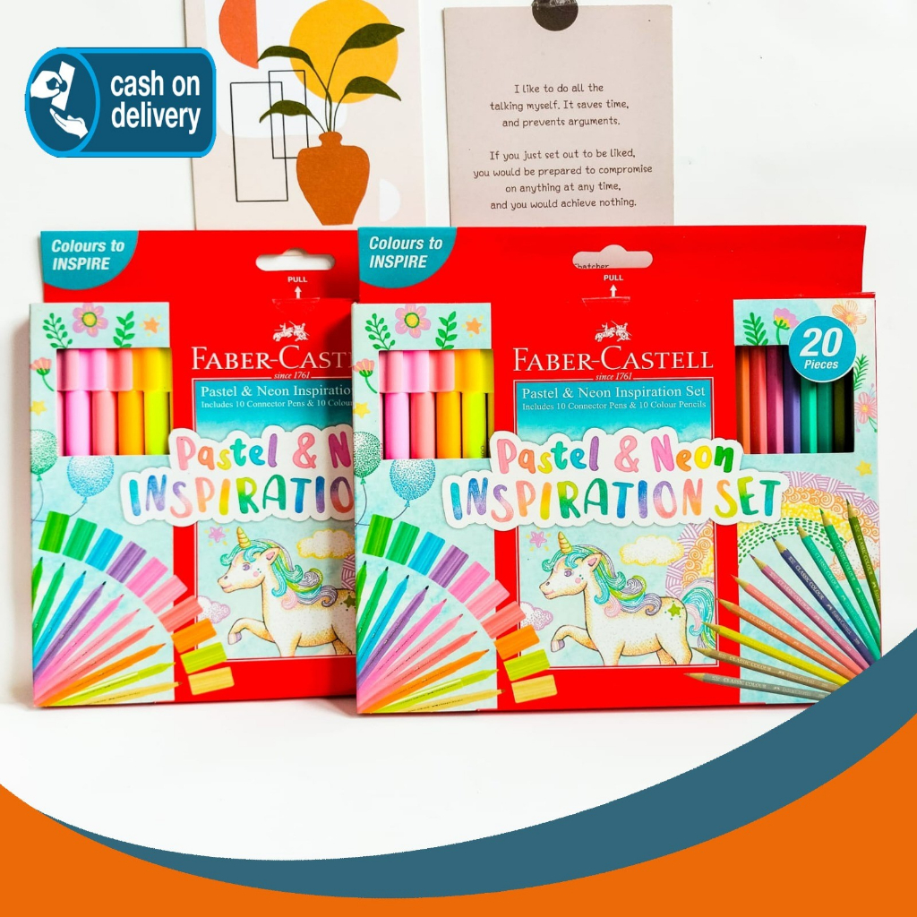 

PEN PASTEL NEON 1 PACK ISI 20 PCS FABER CASTELL INSPIRATION SET TERMURAH MEWARNAI LUCU IMUT MEWARNAI KREATIFITAS