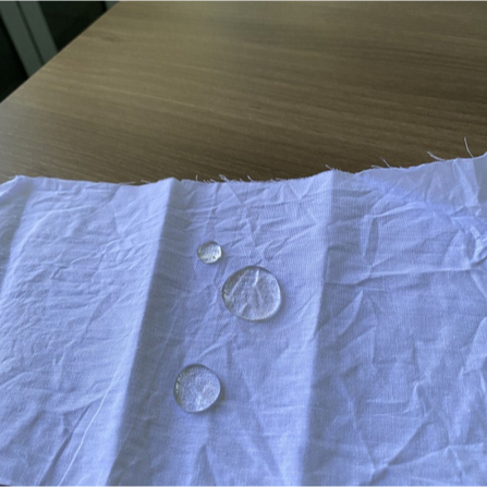 Bahan kain katun mori putih water repellent proof 17meter