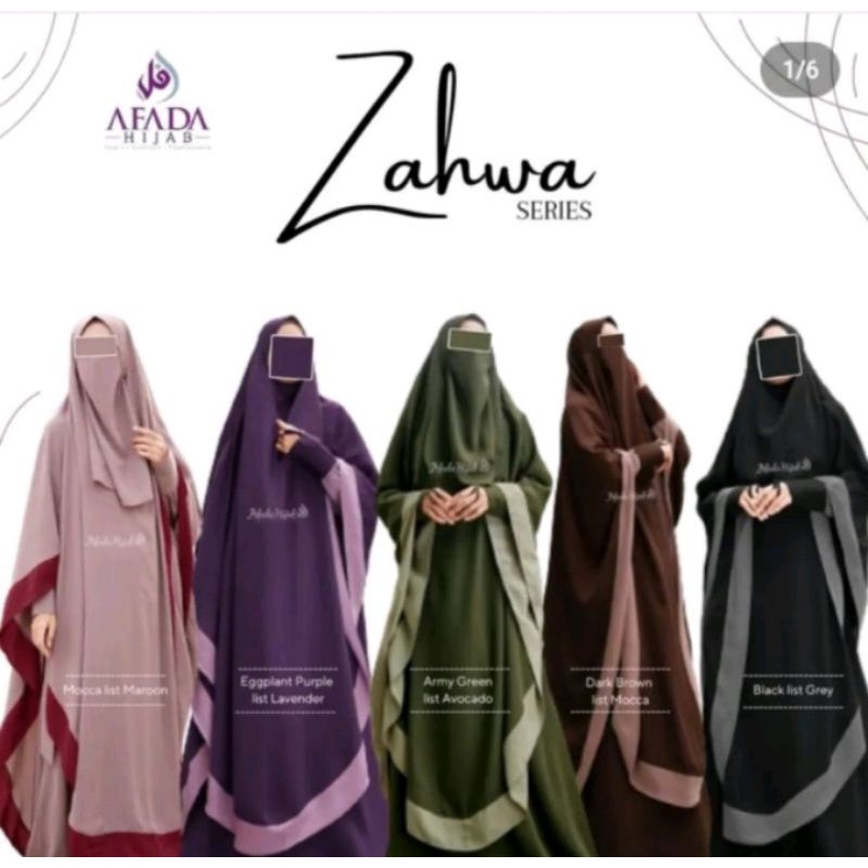 [READY] ZAHWA GAMIS SET BY AFADA HIJAB | KHIMAR SOFT PED | BABY YORIS | GAMIS