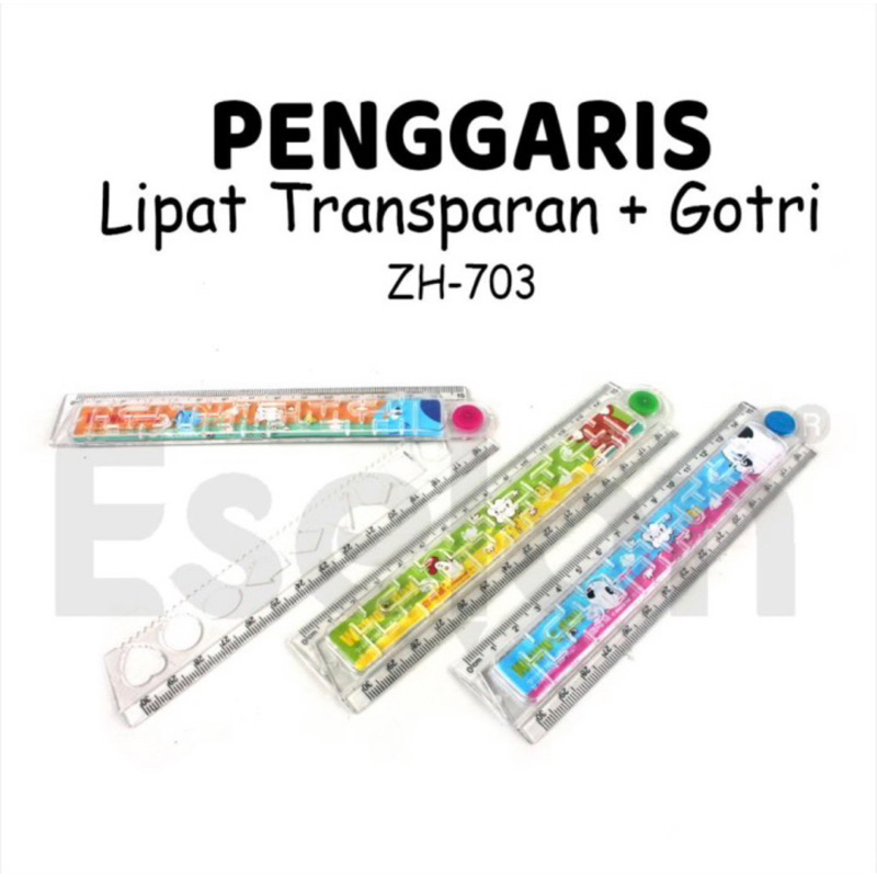 

PENGGARIS LIPAT 30cm + MAINAN GOTRI | PENGGARIS 30cm PLUS MAINAN