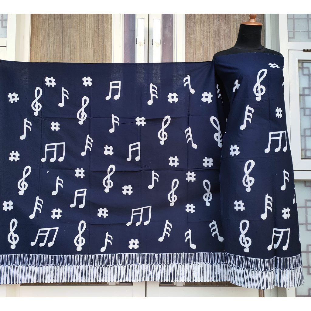 bisa COD Batik umiromlah 0710257 Bahan Kain Batik Full Tulis Asli Pengrajin Madura Pamekasan Biru Do