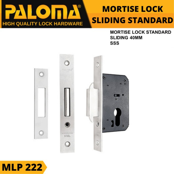 Paloma Body Kunci / Kunci Pintu Sliding MLP222 Mortise Lock