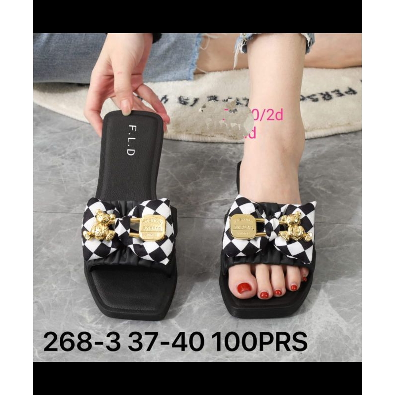 SANDAL WANITA PITA ( FLD 268-3 ) Sandal Karet Wanita Sandal Slip On SANDAL Selop Wanita Korea Kekini