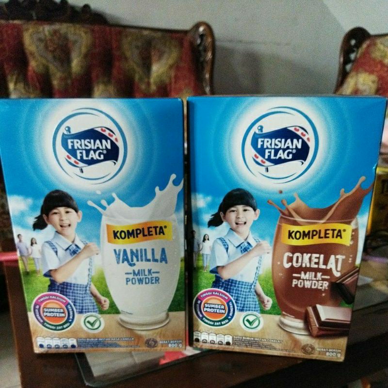 

Frisian Flag Kompleta Coklat , Vanila & Full Cream 800gr