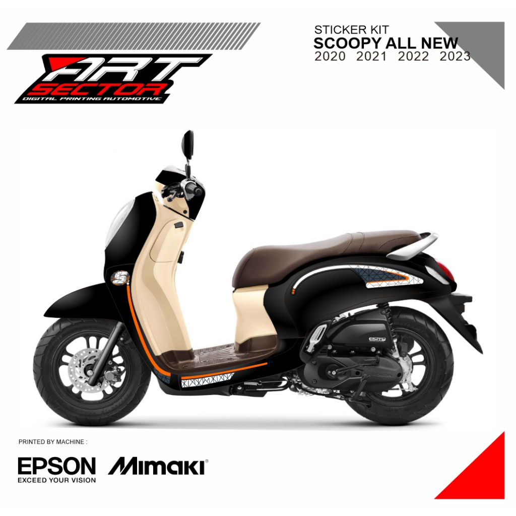 STICKER STRIPING TRANSPARAN SCOOPY ALL NEW ORI LINE