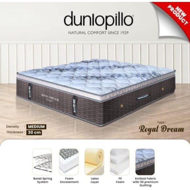 Matras Kasur Springbed Dunlopillo Latex Royal Dream