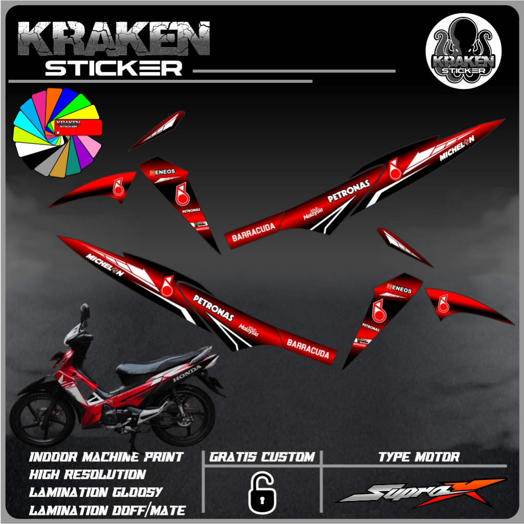 STRIPING SUPRA X 125 2008 STIKER SUPRA X 125 STICKER LIS LIST SUPRA X 125 2008 CODE 06