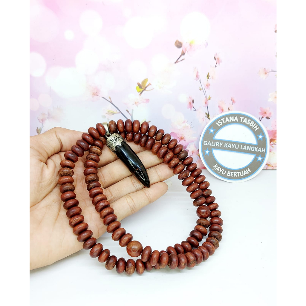 kalung kayu galih nagasari butiran pipi