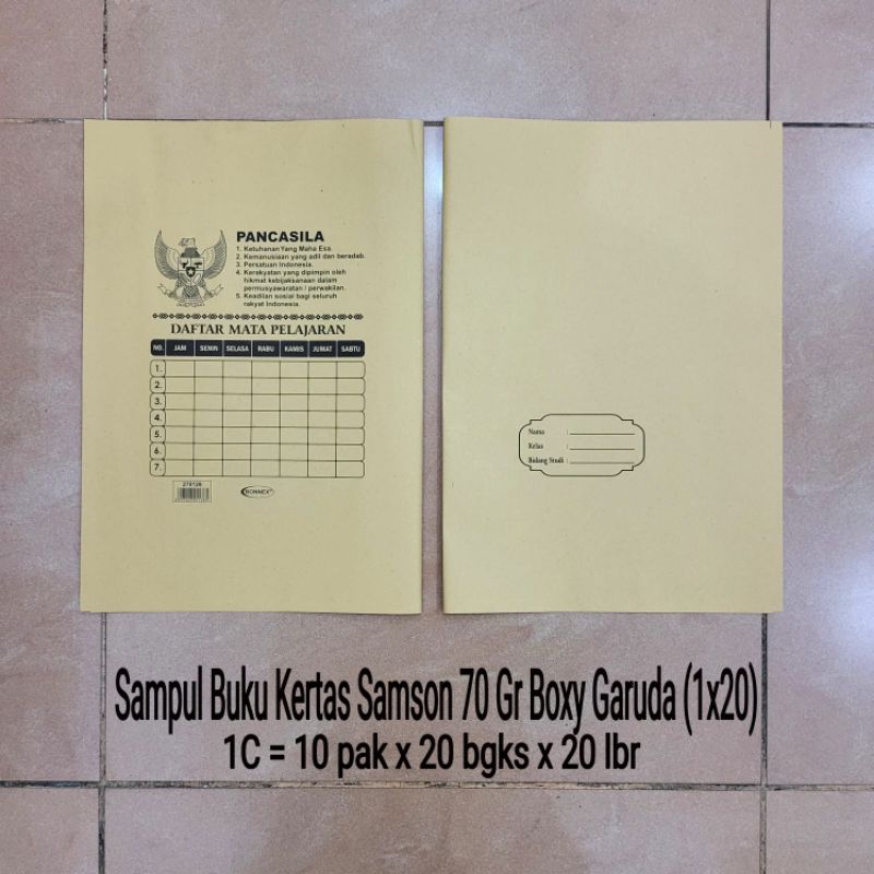 

Sampul Buku kertas coklat per pak isi 20 lbr Sampul craft