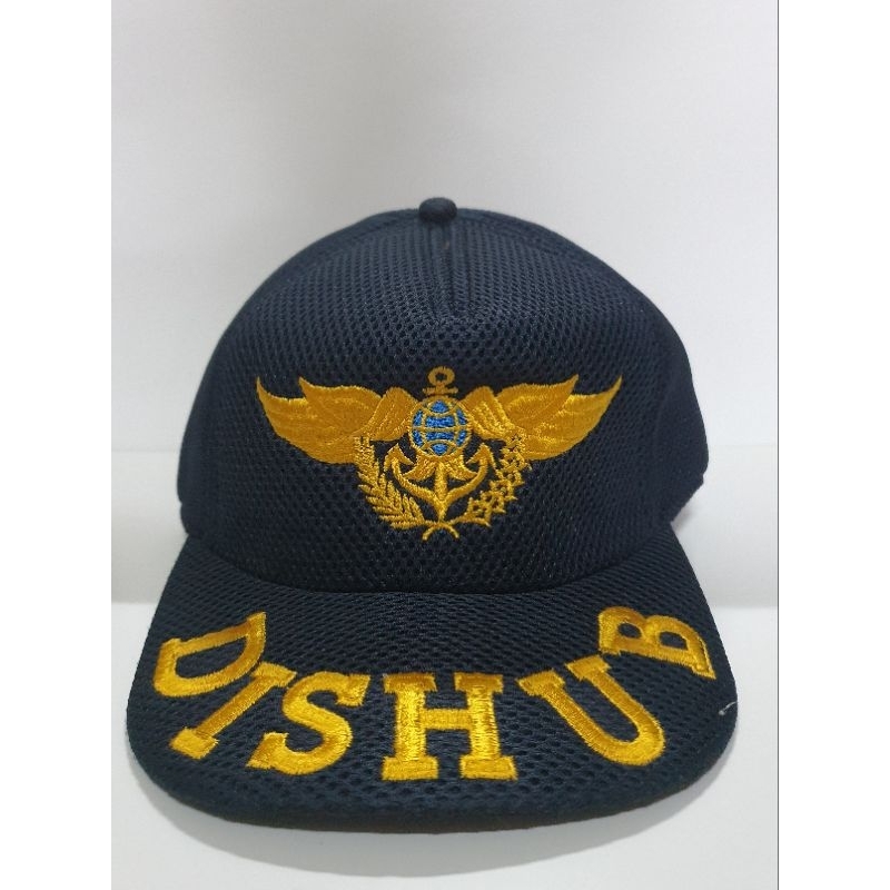 Topi jaring Dishub Wing Kuning | Topi jala Logo  | Topi jaring pria | topi pria dewasa