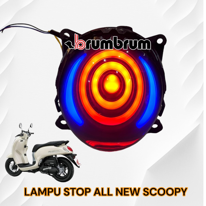 LAMPU STOP SCOOPY NEW 2020-2023 LED MODIFIKASI XCASE