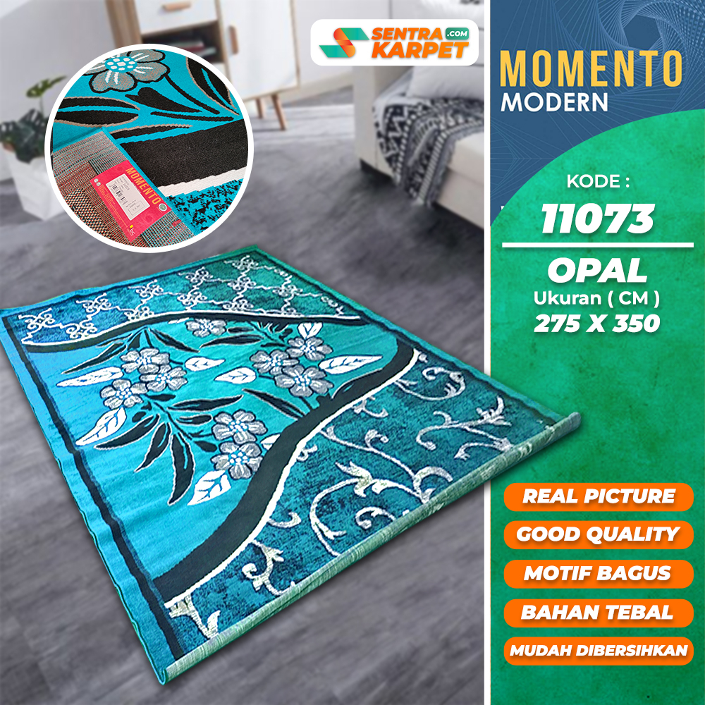 Karpet Rumah Permadani Momento 11073 OPAL Ukuran 275 X 350 - Pusat Grosir Karpet Sentra Karpet