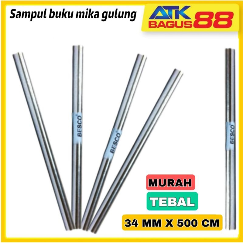 

1 Roll Sampul Buku Mika Gulung 34x300/Sampul Buku Mika/Sampul Buku Murah