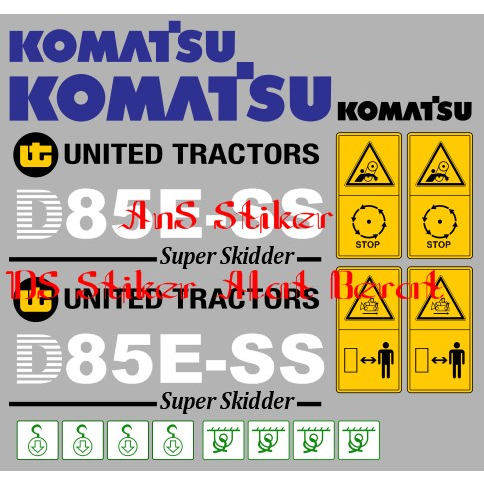 Sticker Dozer Komatsu D85ESS-2 Stiker Alat Berat Buldoser Bulldozer