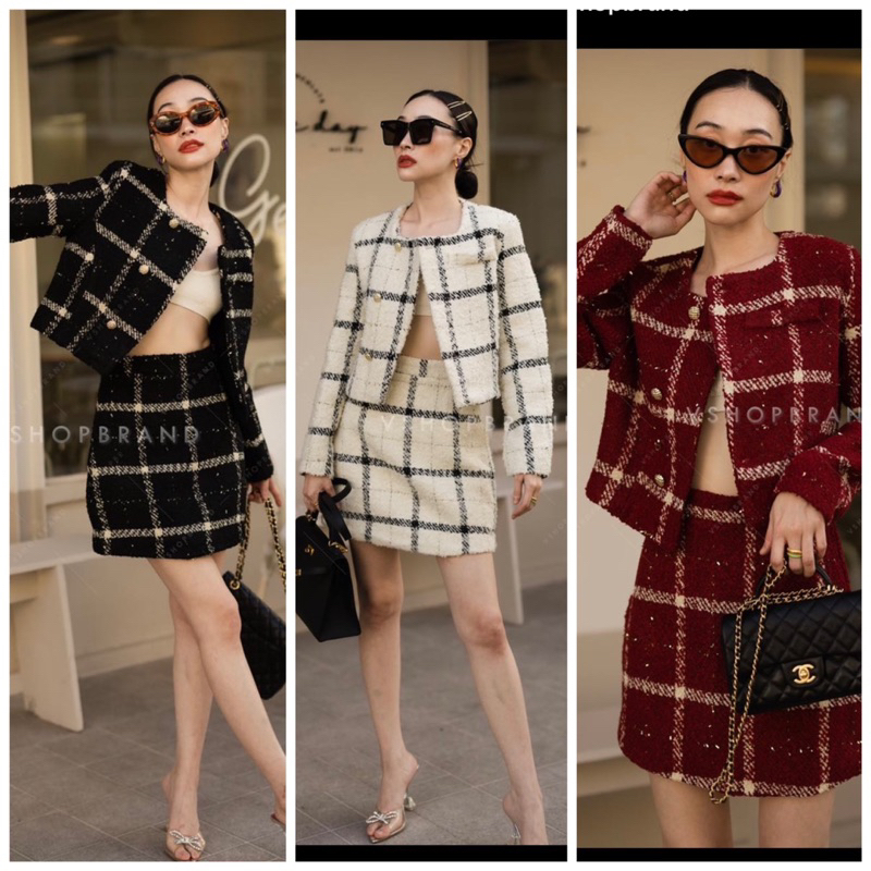 baju wanita import/set wanita impor/baju vishop bangkok/ setelan wanita import/ blazer wanita/ tweed