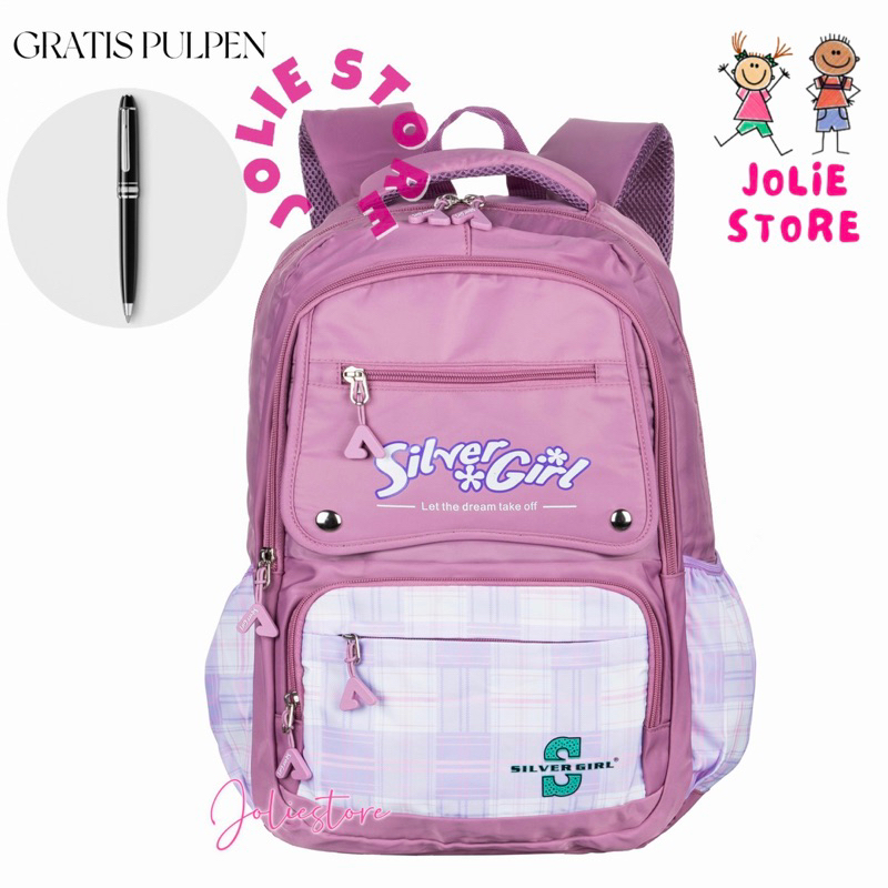 Tas Ransel Sekolah Perempuan Silver Girl 72614F