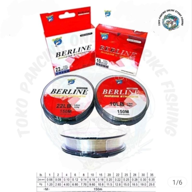 SENAR BERLINE NEPTUNA 150 METER PUTIH CLEAR