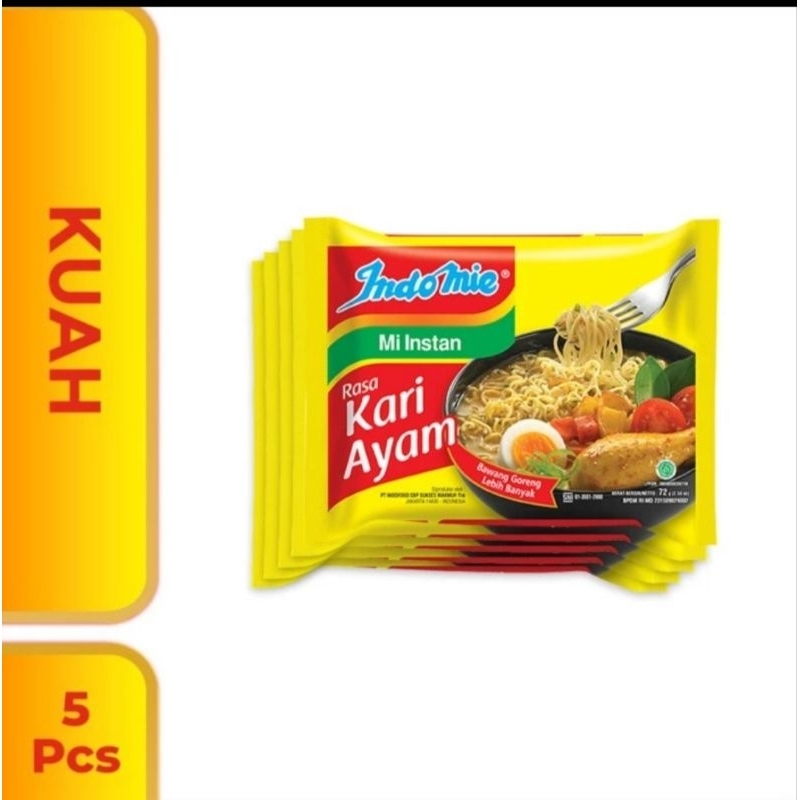 

Paket Indomie Kari Ayam isi 5pcs