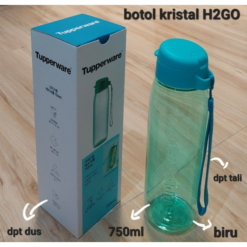 Botol Minum H2GO with straw 750ml original tupperware