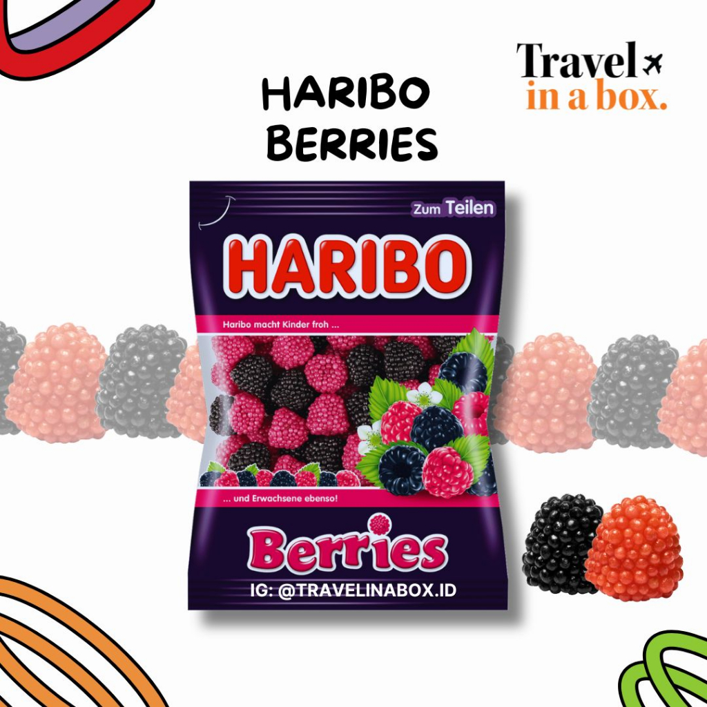 HARIBO BERRIES GUMMY CANDY PERMEN IMPORT