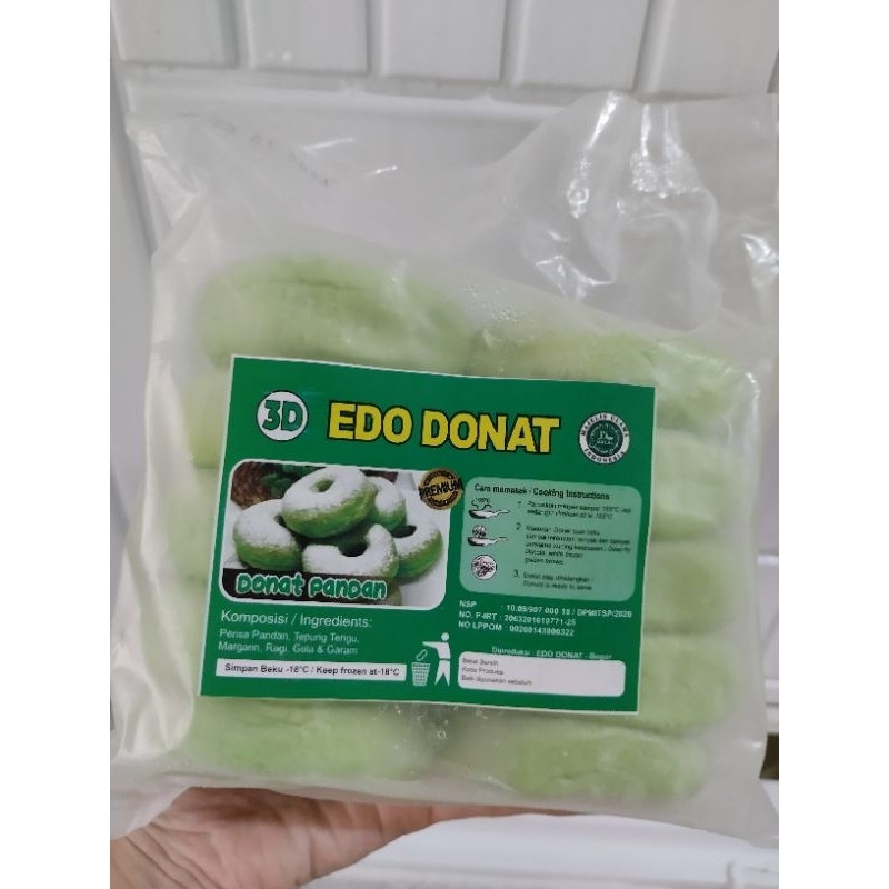 3D Edo Donat Pandan isi 10
