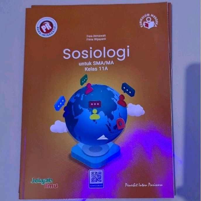 Buku lks pr interaktif Sosiologi kelas XI, 11 semester 1 tahun 2023 kurikulum merdeka Intan Pariwara