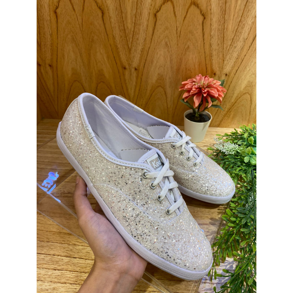 Keds Sepatu Wanita Champion Glitter  White - WF66846 Original Store