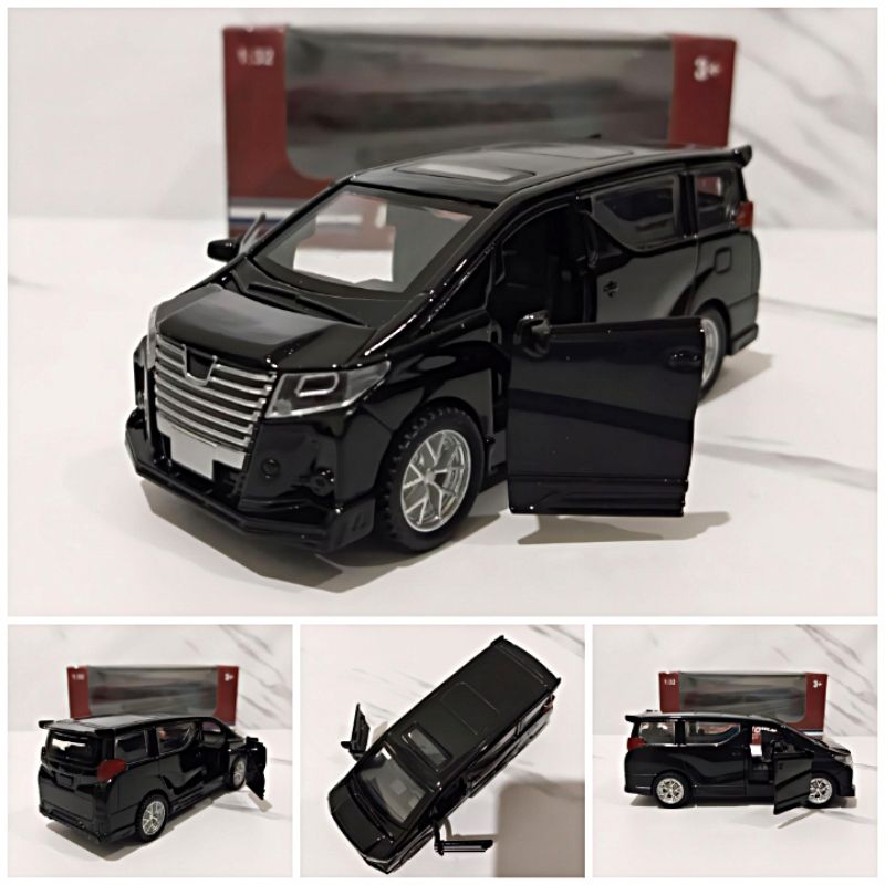 Diecast Mobil Toyota Alphard Metal Alloy Car - Koleksi Mainan Miniatur SUV Pullback Terlaris Promo C