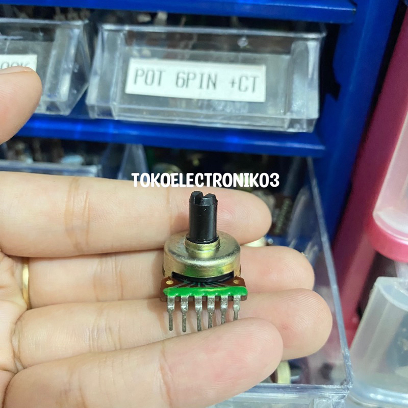 POTENSIO 6 PIN AS PENDEK  UNTUK SPEAKER AKTIF POLYTRON ASLI/ORIGINAL