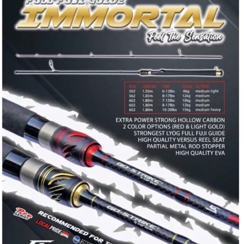 joran versus immortal 165,180cm carbon hollow full fuji