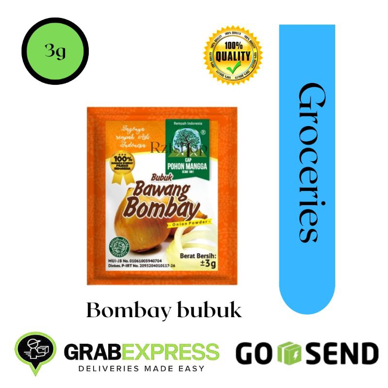 

Bawang Bombay Bubuk Cap pohon mangga sachet