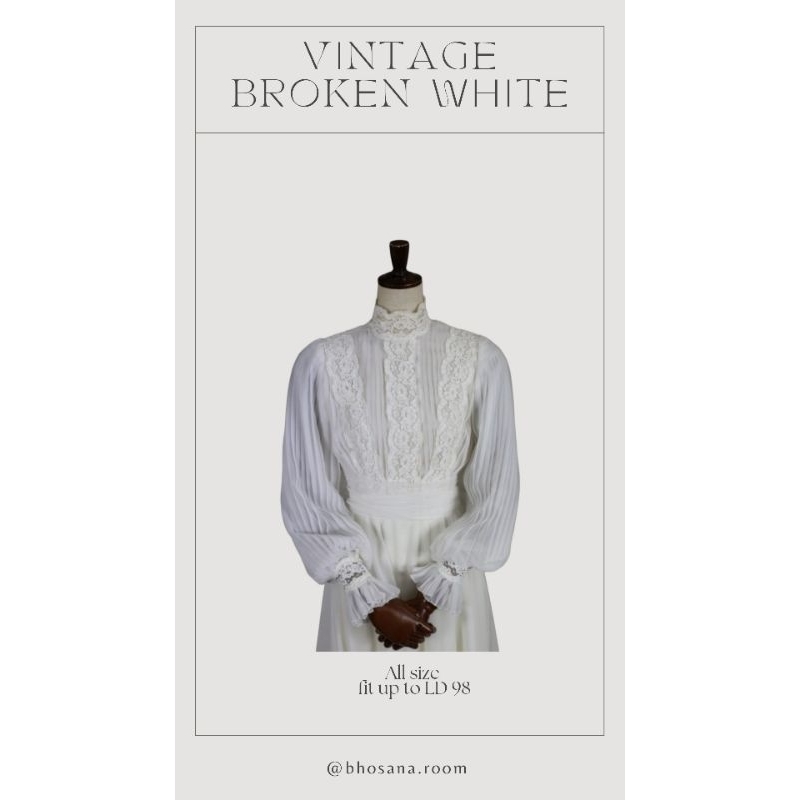 sewa dress broken white vintage wedding prewedding pesta